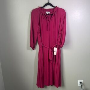 NWT Nanette Lepore Long Sleeve Dress in Gala Pink Size 6